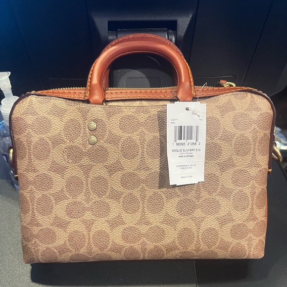 NWT Coach Outlet Rogue Slim Brief 25 In Signature Canvas - Picture 4 of 12